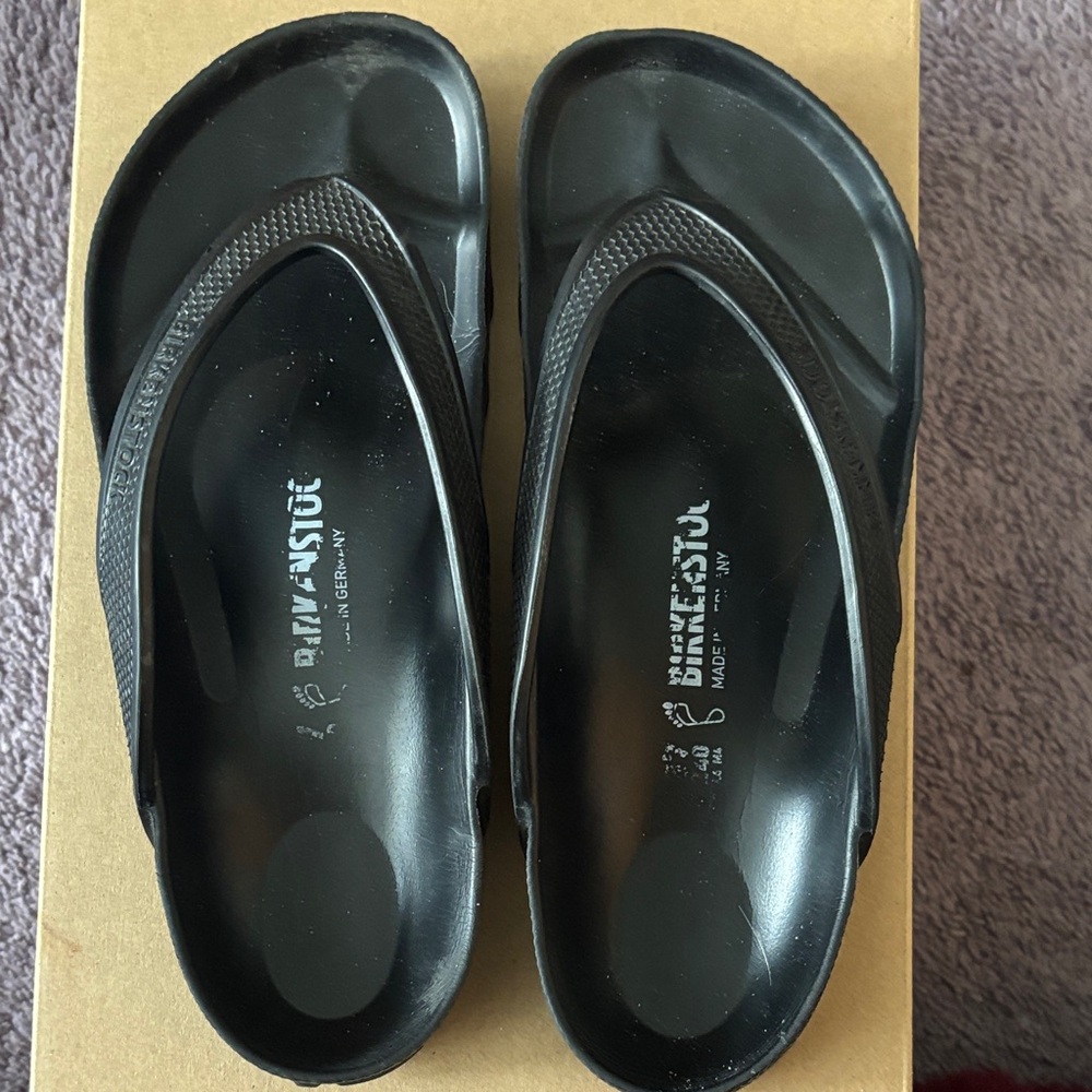 Birkenstock Black Flip Flops